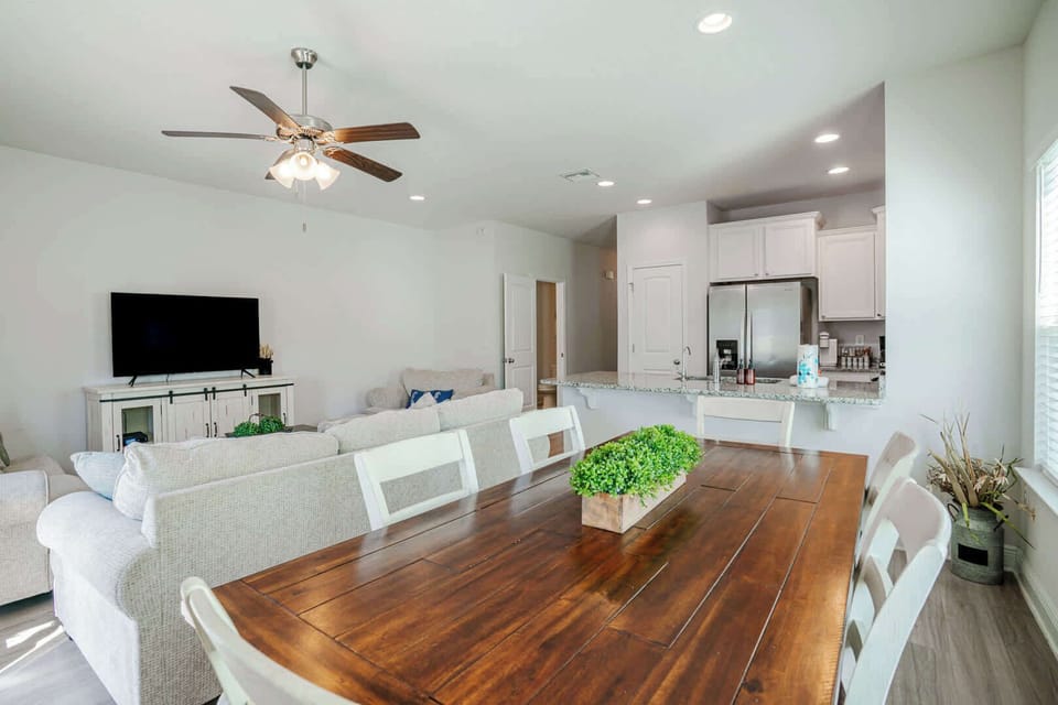 Gather together for meals, games, or morning coffee
