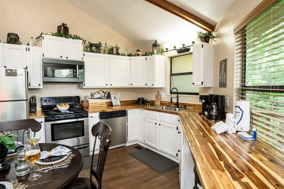 Spacious counters make cooking together easy