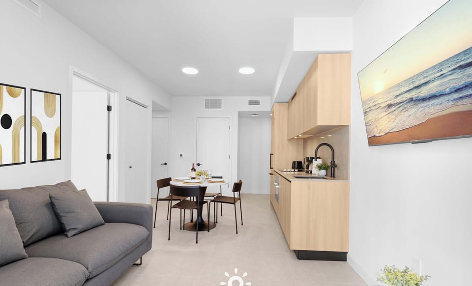 Living room - Sofa bed - Kitchen - Open layout
