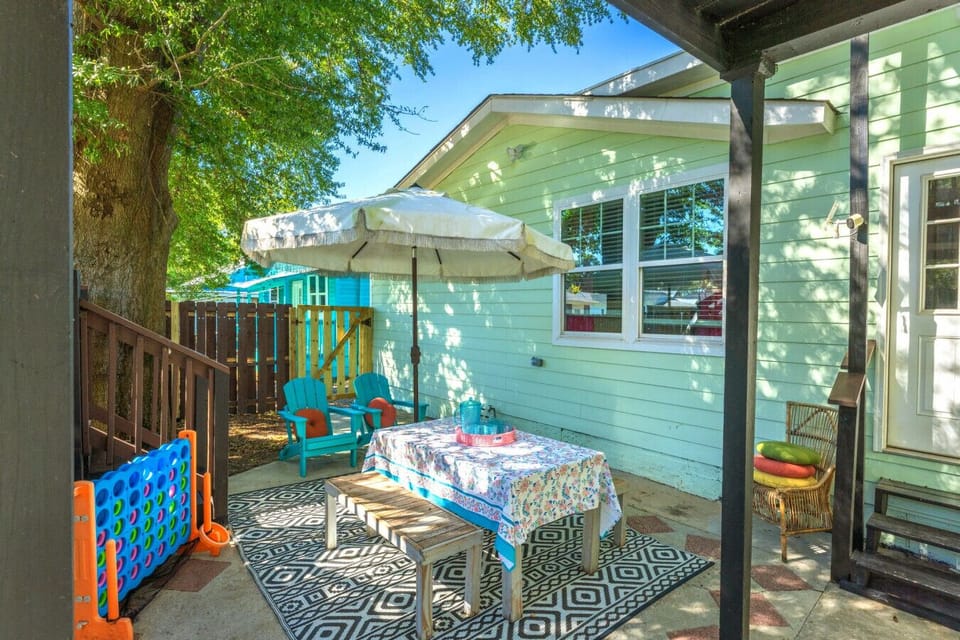 Backyard Retreat with Seating and Shade — Ideal for morning coffee or evening wine under the trees. #TeavanHaus