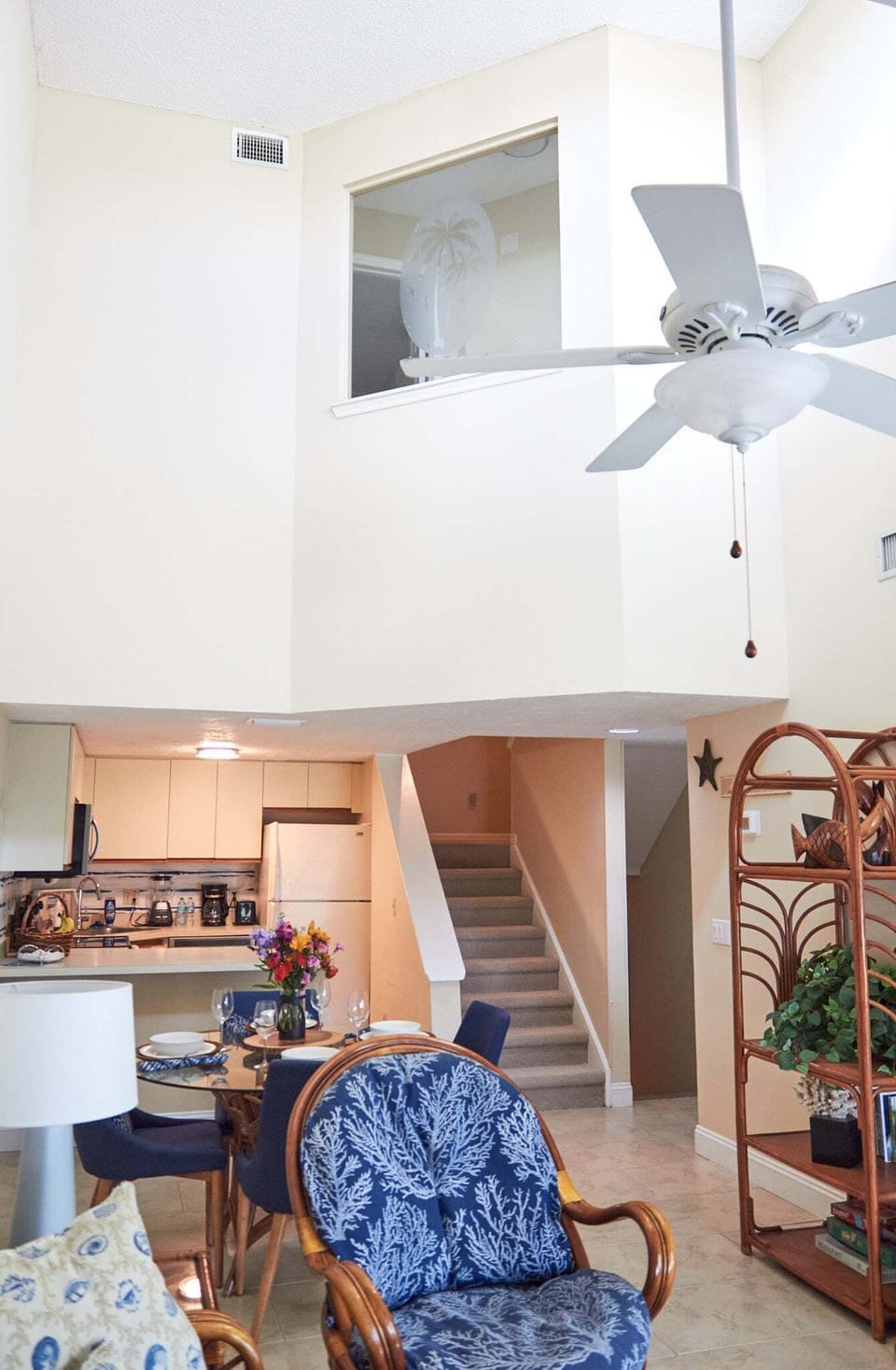 Two- story unit with stairs