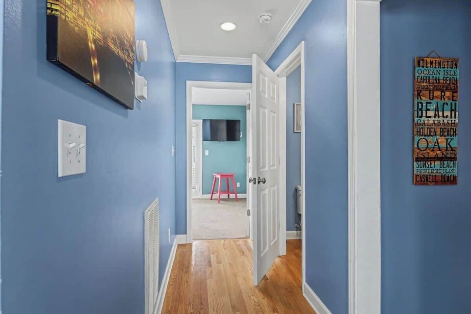 Interior hallway offering easy flow between the home’s living spaces and bedrooms