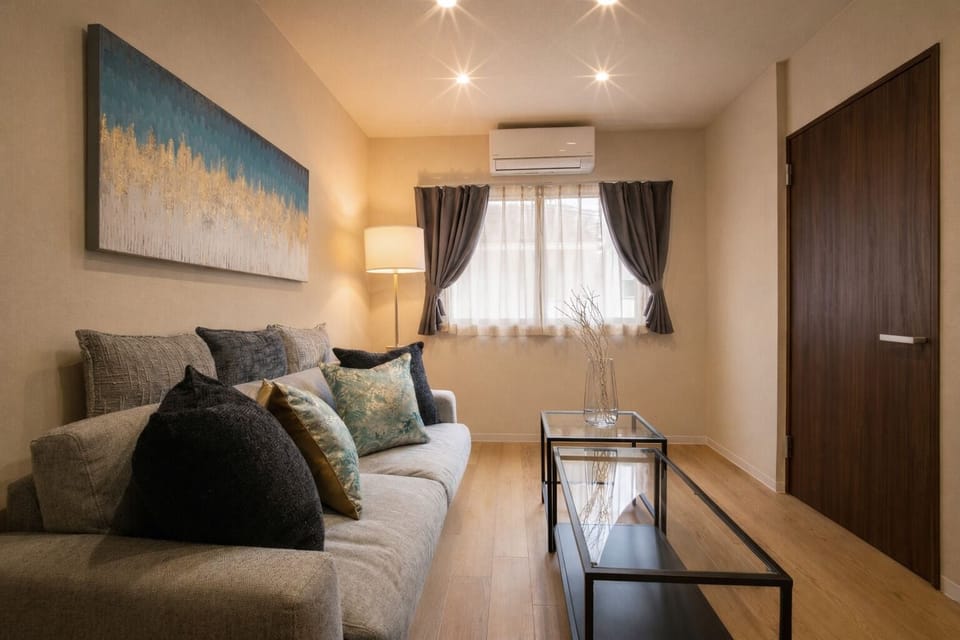 Luxury Villa | Living area | 50-inch flat-screen TV with cable channels