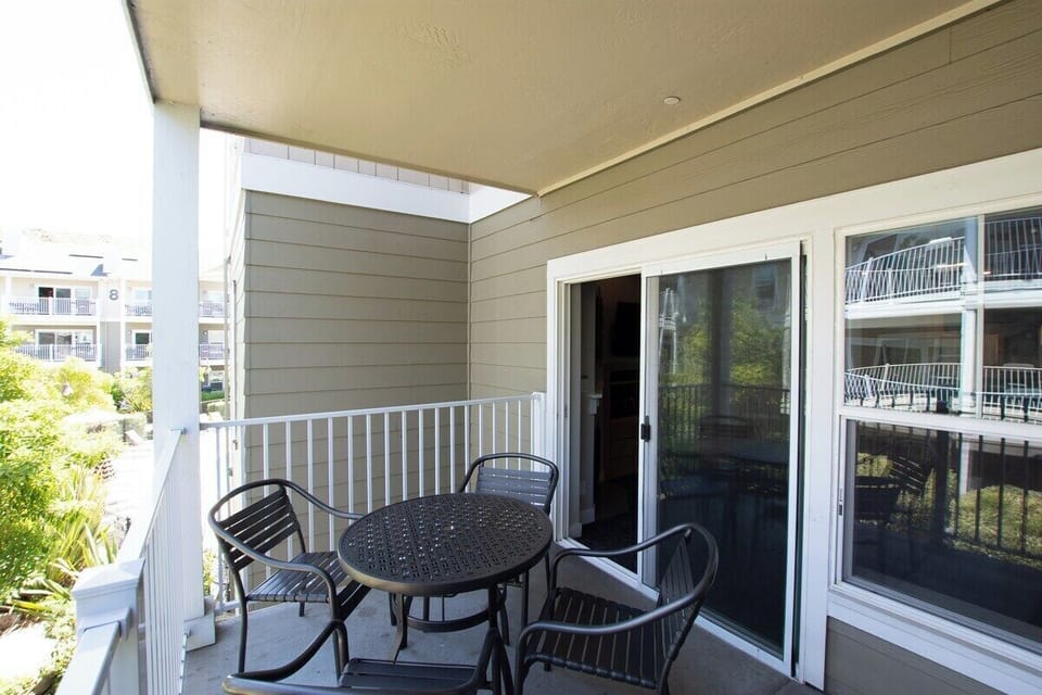 Private balcony. Please note that the view varies depending on the unit assigned