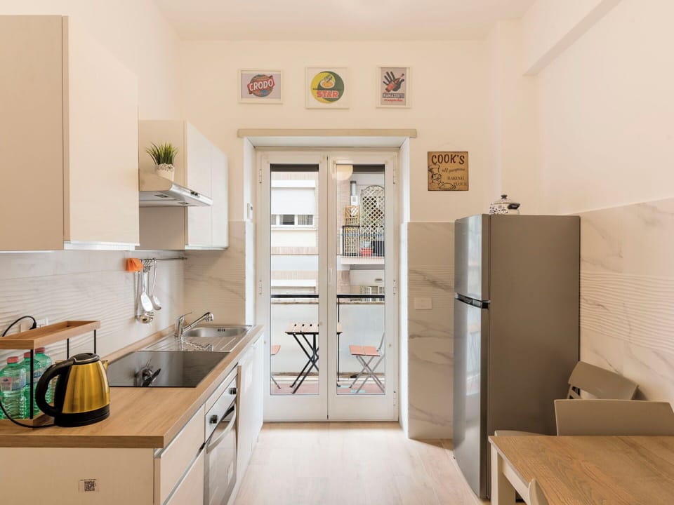 Furniture, Flooring, Interior Design, Kitchen, Major Appliance, Floor, Wood, Kitchen Appliance, Countertop, Ceiling
