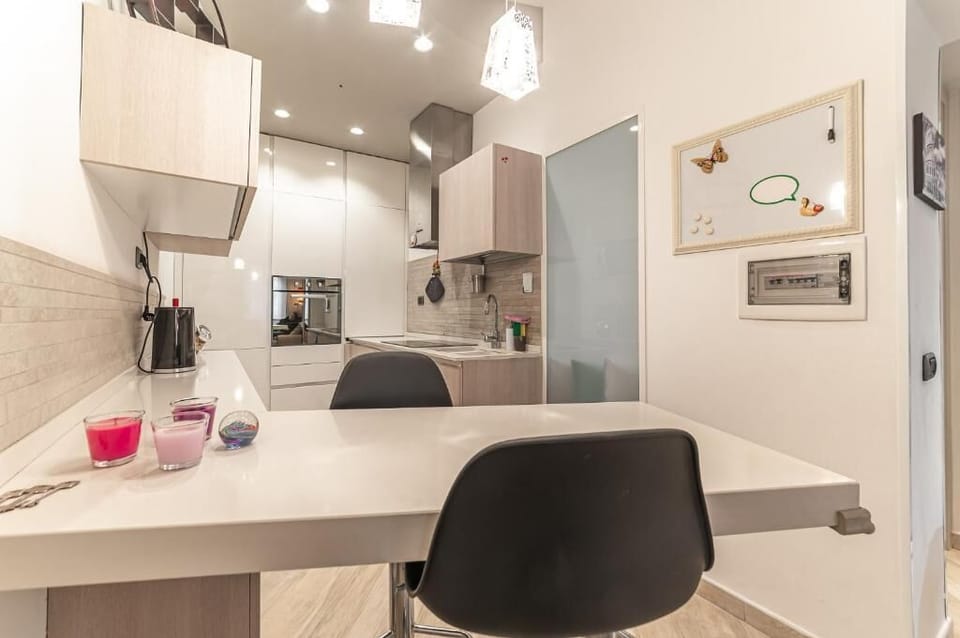 Apartment, Garden View | Private kitchen | Fridge, microwave, stovetop, espresso maker