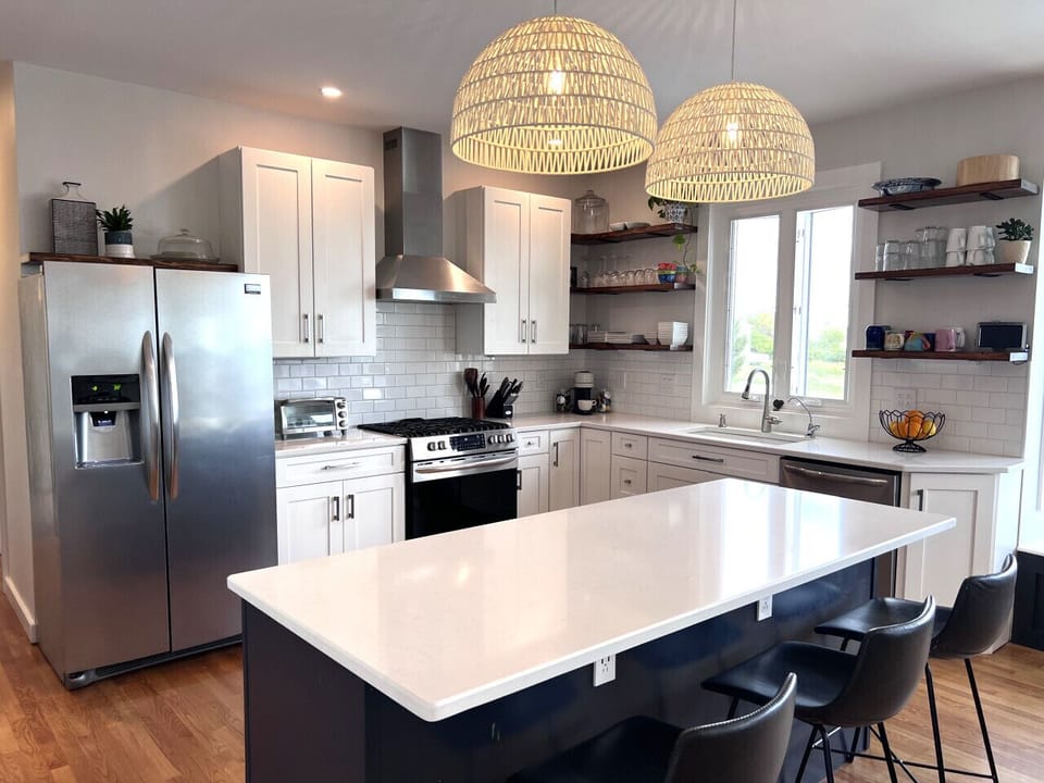Open Concept Living / Dining / Kitchen Lake Views