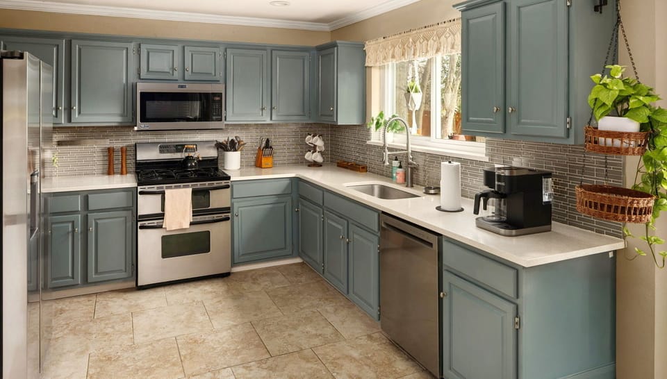Modern kitchen with ample counter space, full appliances, and everything you need for home-cooked meals.