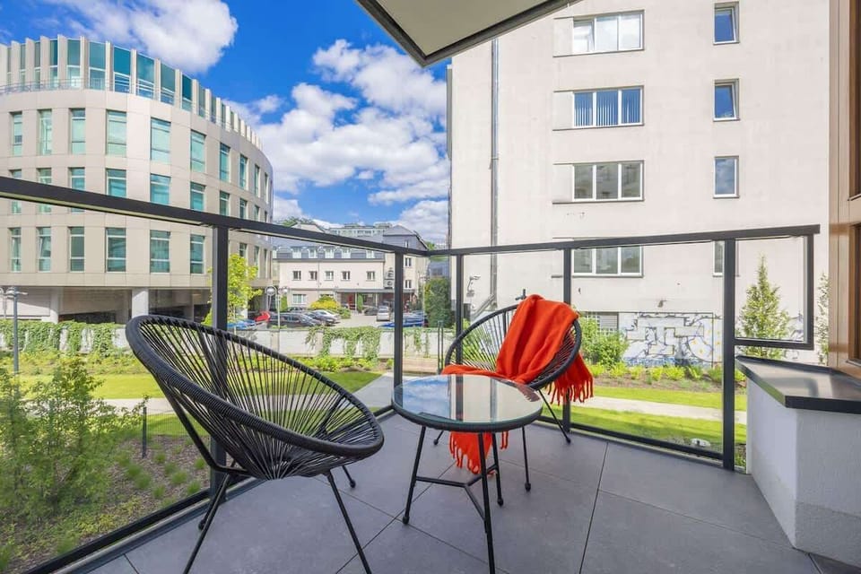 The balcony's peaceful ambiance is ideal for unwinding. 