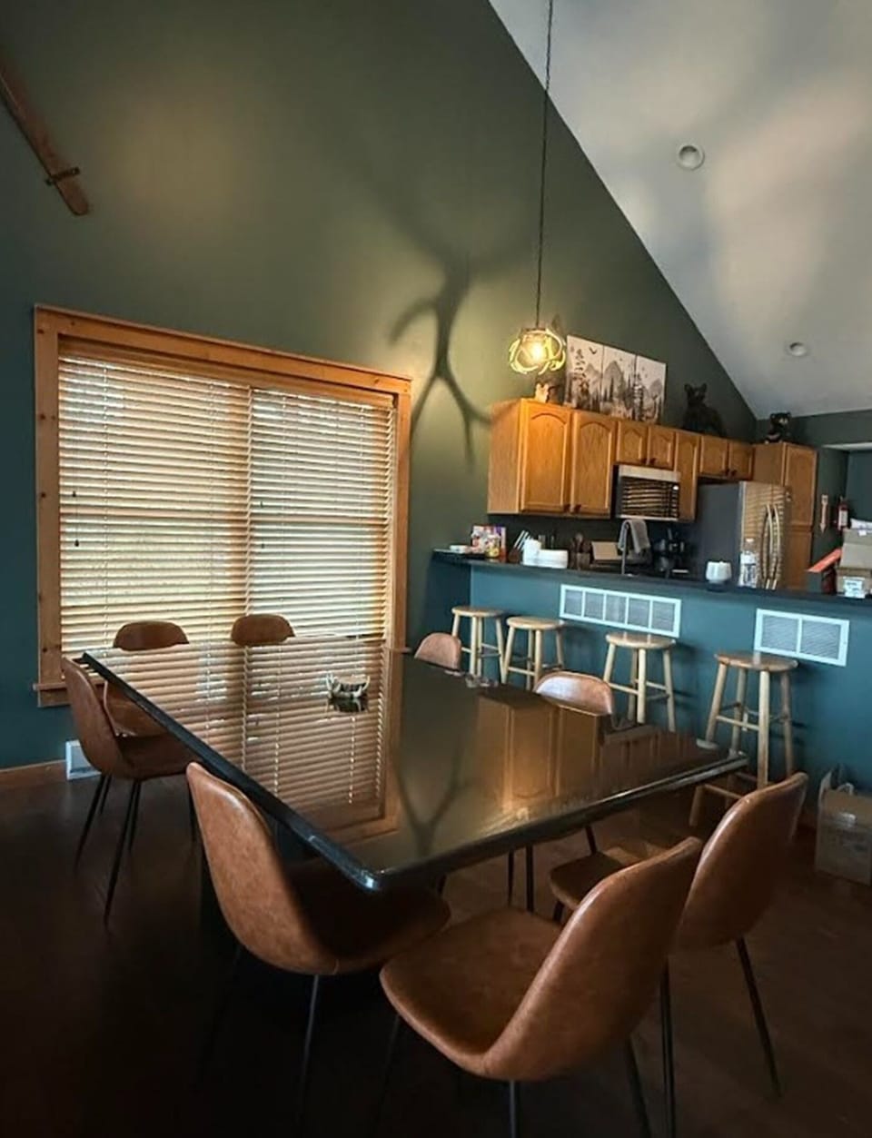 Kitchen table to seat 8, plus 4 bar stools