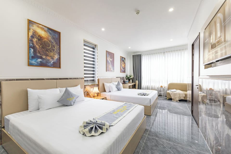 Family Quadruple Room, Courtyard View | Desk, laptop workspace, free WiFi