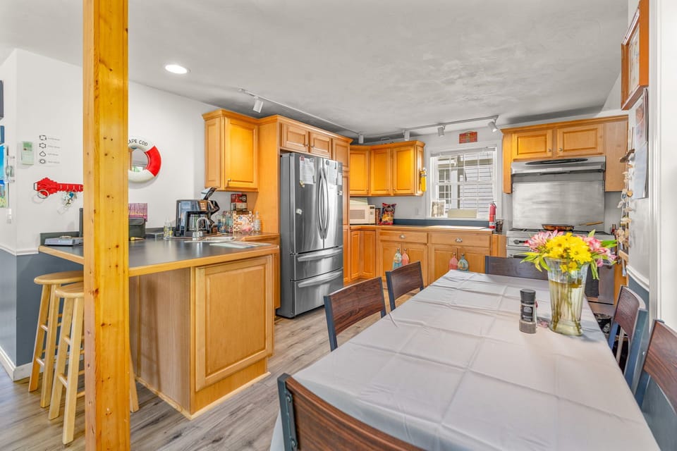 Kitchen and island