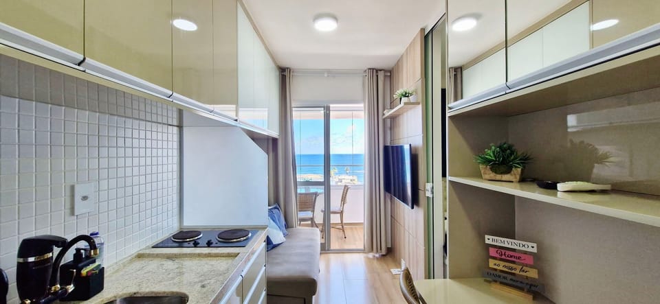 Standard Apartment | Private kitchen | Fridge, microwave, stovetop, blender