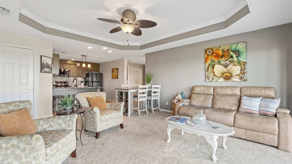 A comfy space to unwind after a day on the lake