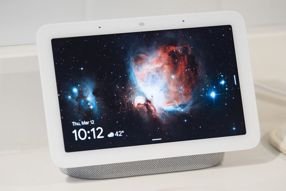 A convenient smart hub for setting alarms, playing music, or checking the weather.