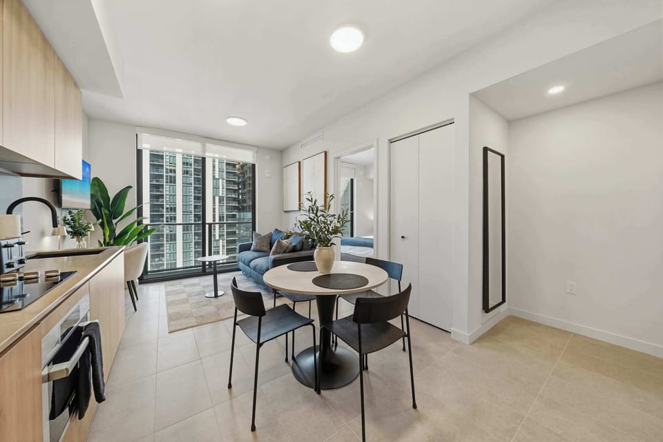 Open Concept: Seamless flow between the kitchen and dining area.
