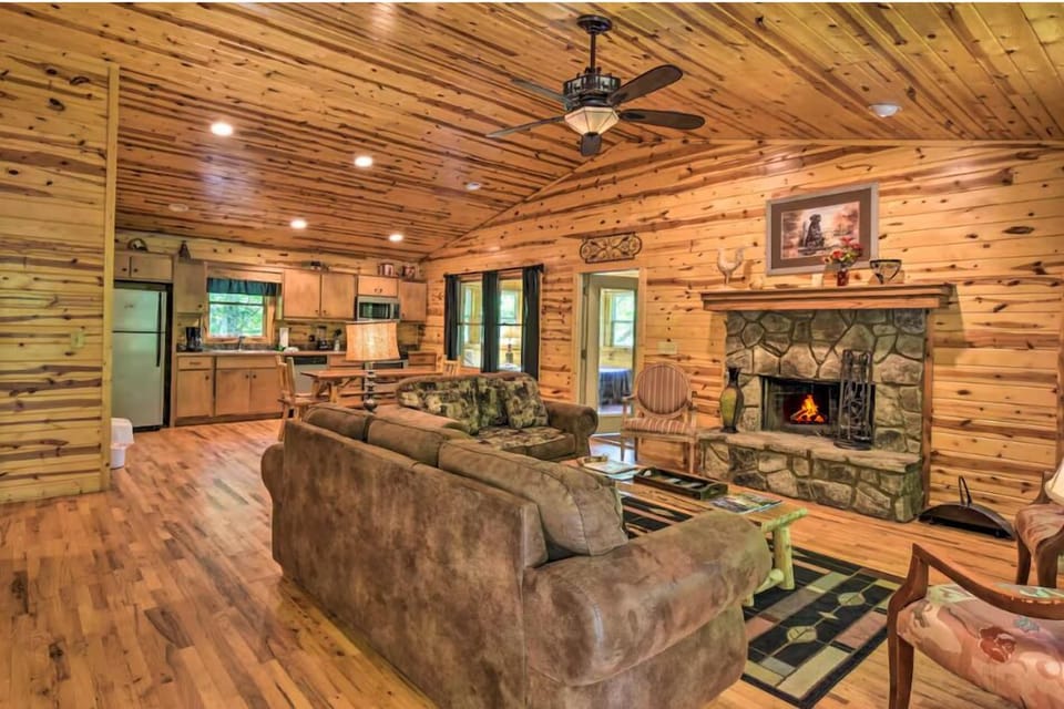 Cozy up in front of the Fireplace