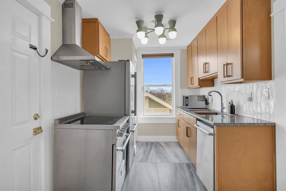 Kitchen with a view. 