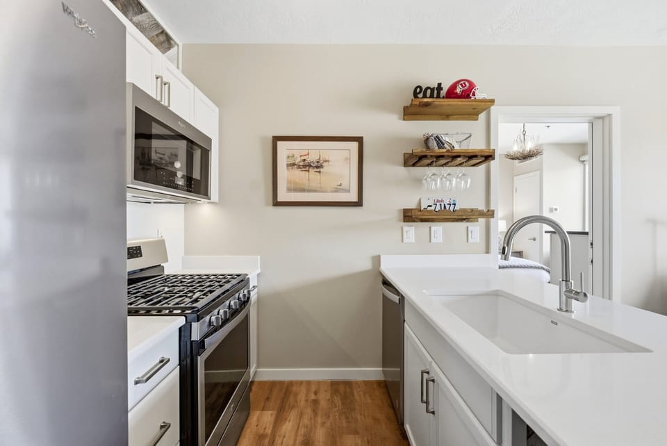 a modern kitchen at The Mason