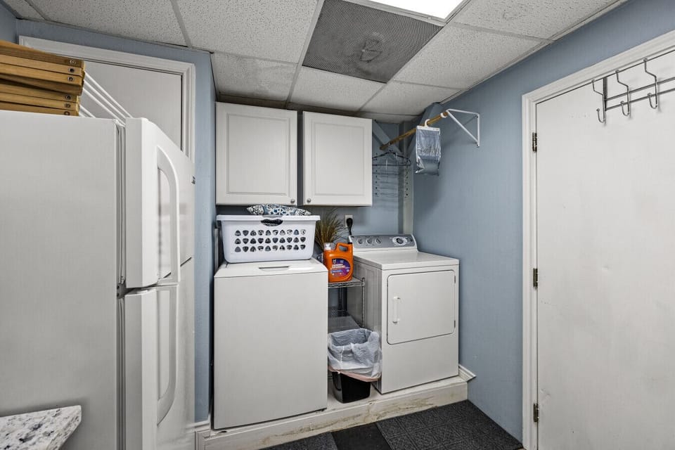 Convenient in-home laundry area with washer and dryer