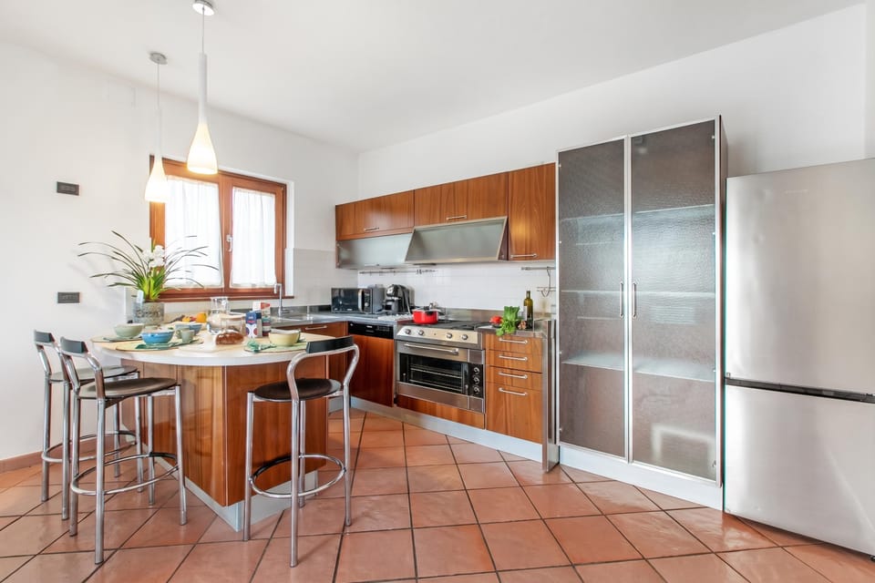 Family Apartment, 4 Bedrooms, Balcony (Villa Adriana Capalbio with A/C, BBQ) | Private kitchen