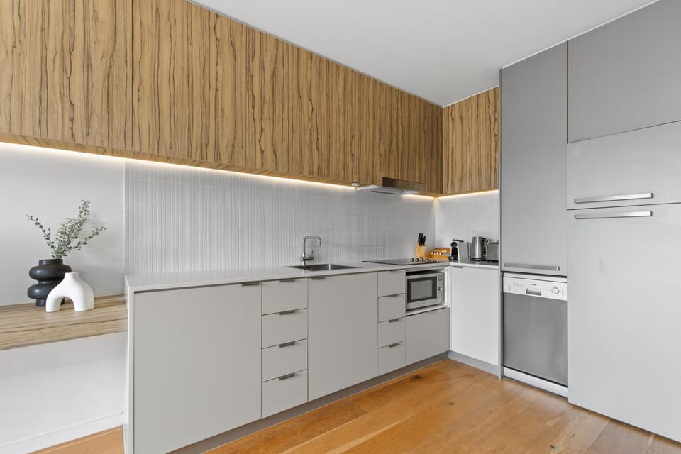 Sleek kitchen with clean design