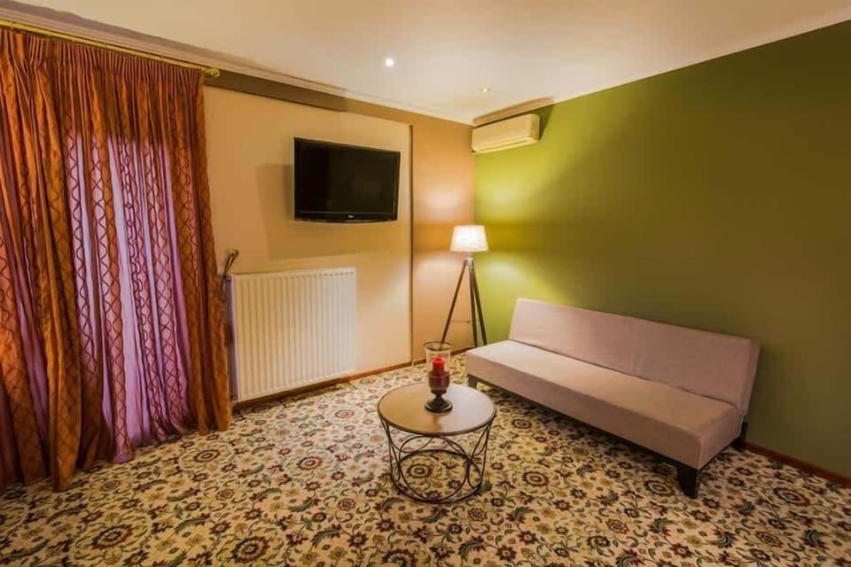 Bright and cozy sitting area inside the suite
