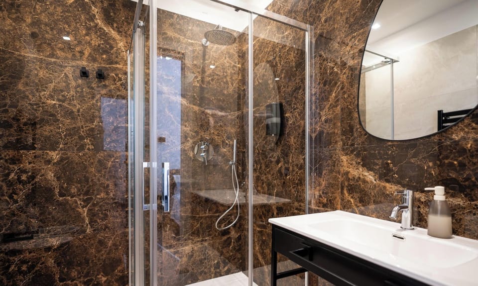 Deluxe Double Room | Bathroom | Shower, hair dryer, towels, soap