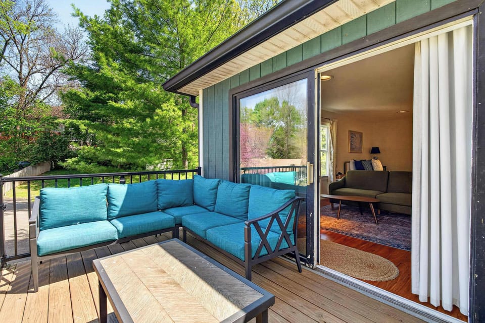 Deck: Sit back and enjoy the calm in this outdoor space.