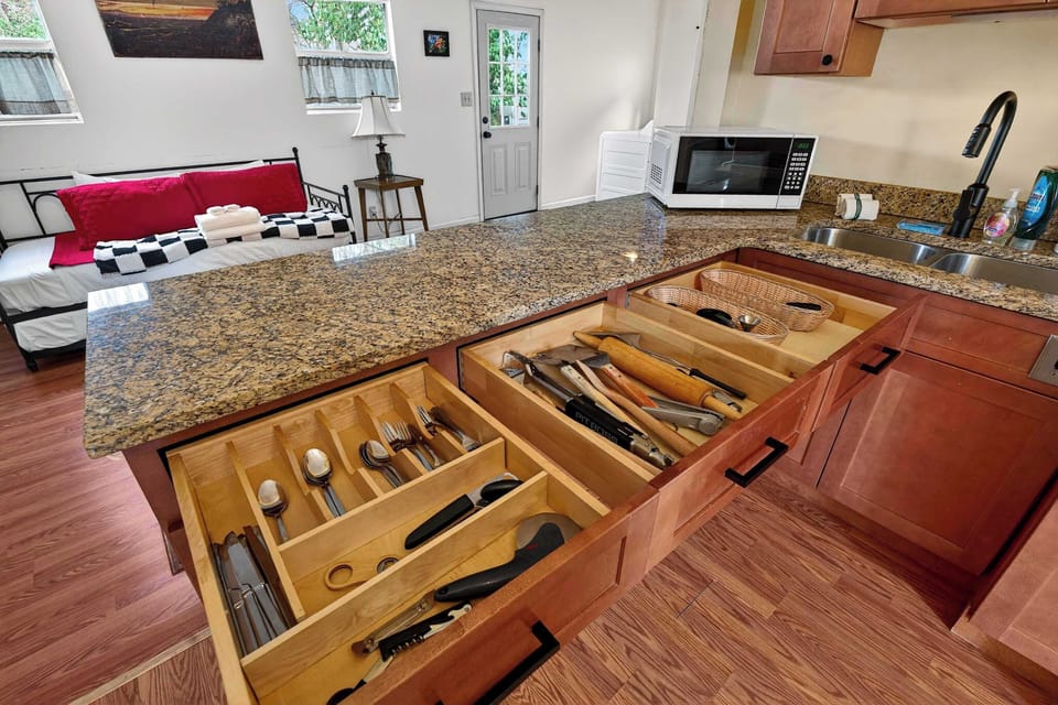 Kitchen: A bright kitchen perfect for cooking and gathering.