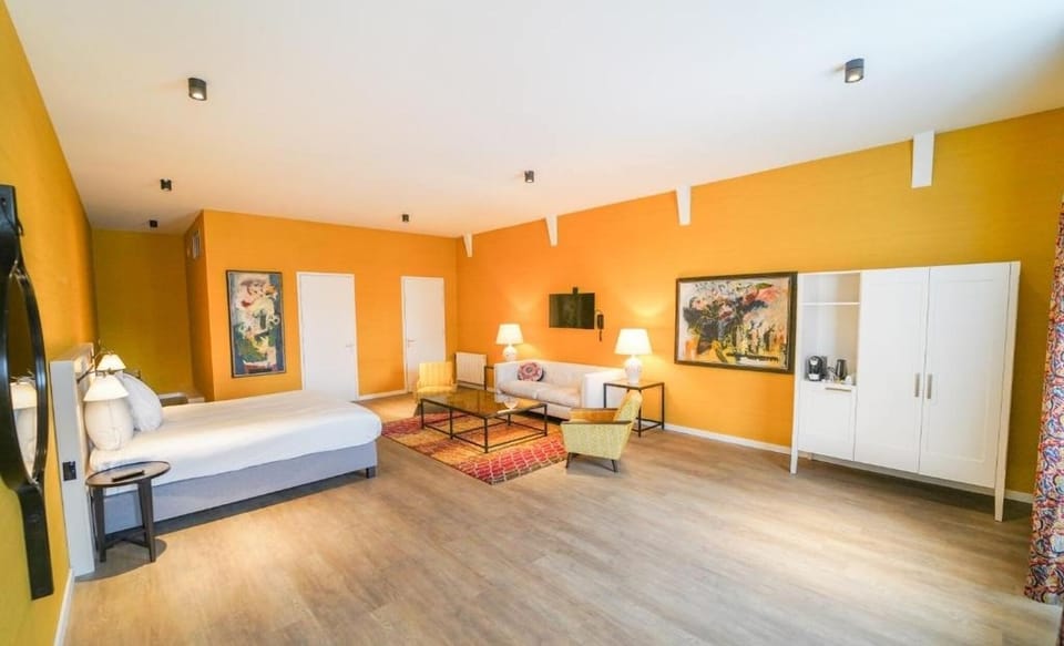 Settle into an airy studio-style room made for slow mornings