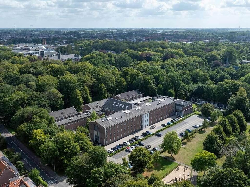 Take in the peaceful, tree-filled setting from above.