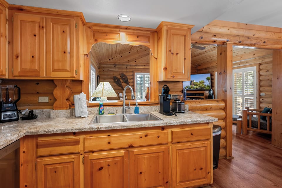 Full Kitchen - Full Kitchen with dishwasher, toaster, toaster oven, microwave. fridge, icemaker, freezer, stove and oven, coffee pot, blender, and everything else you need for cooking.