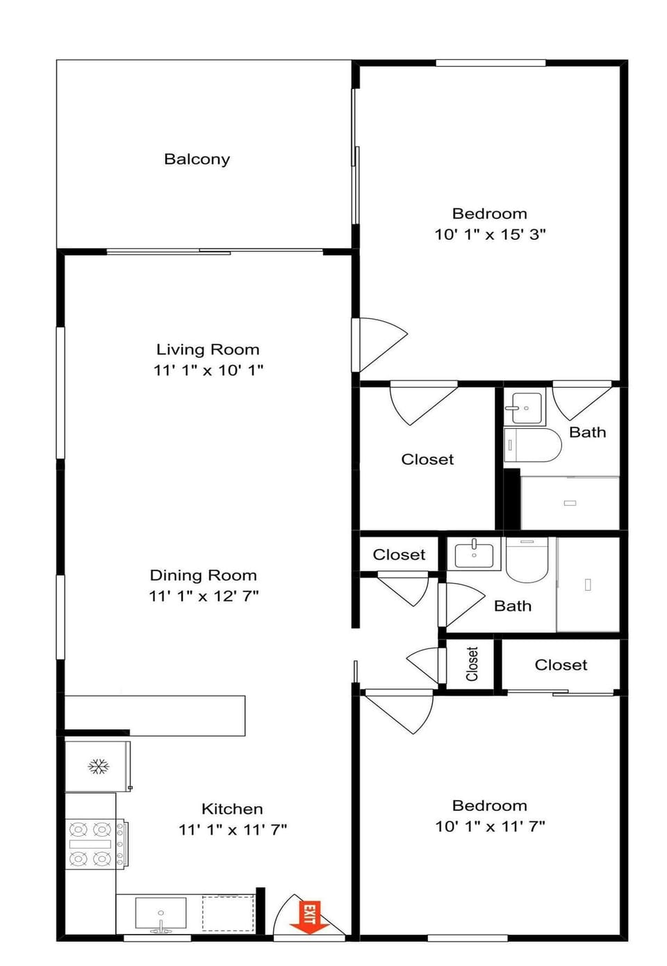Seaside Resort 101 Floor Plan