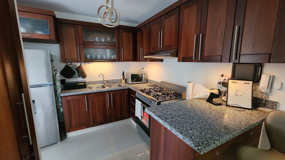 Fully stocked kitchen