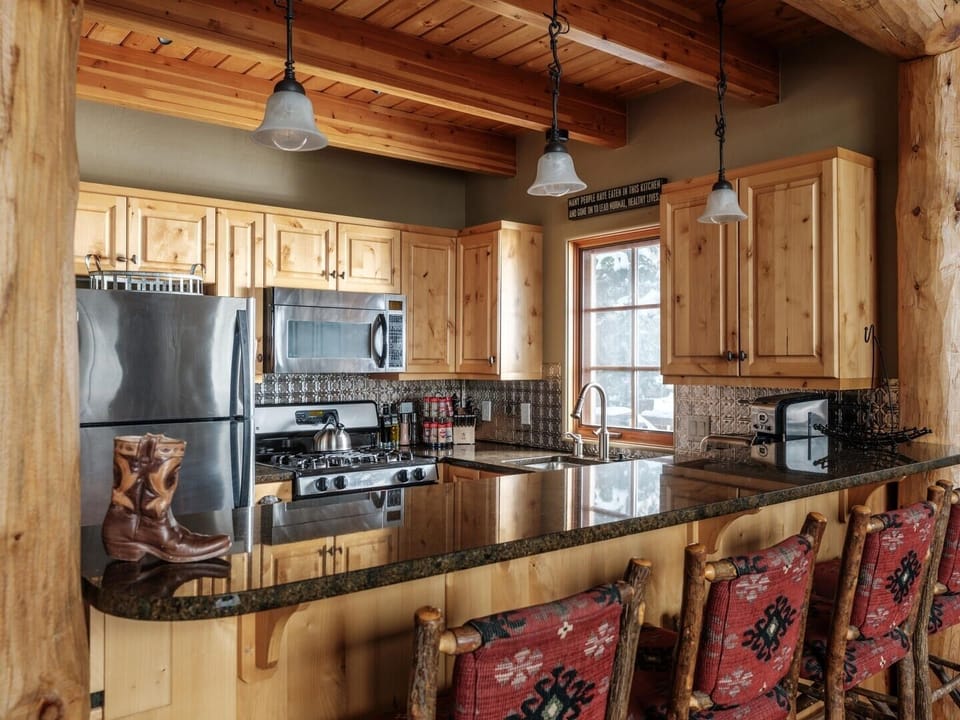 Indoors, Kitchen, Hardwood, Kitchen Island, Appliance