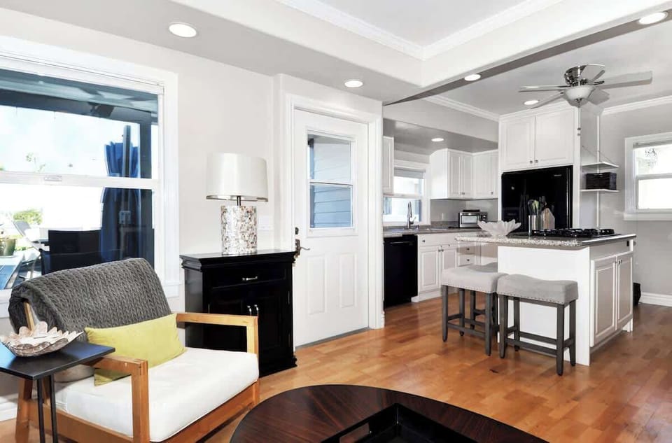 Living Area and Kitchen