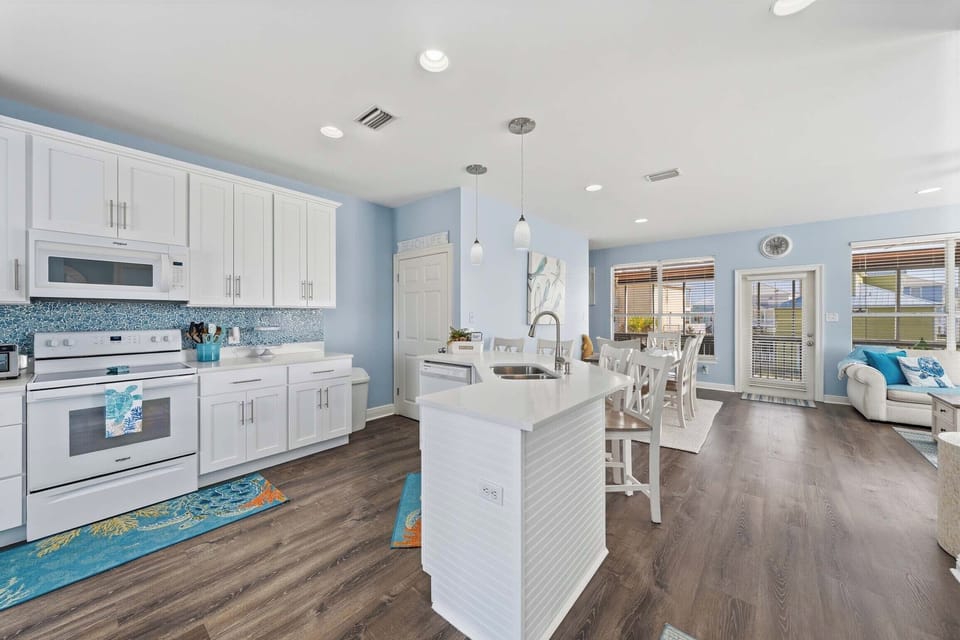Kitchen island with bar seating