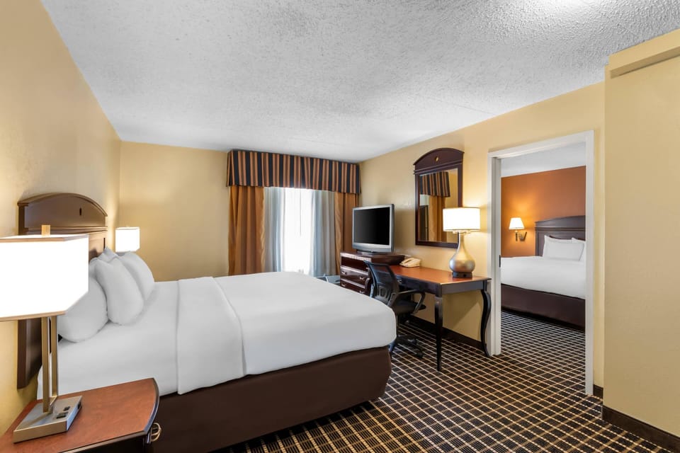 Room, Multiple Beds, Non Smoking | Premium bedding, down comforters, desk, laptop workspace