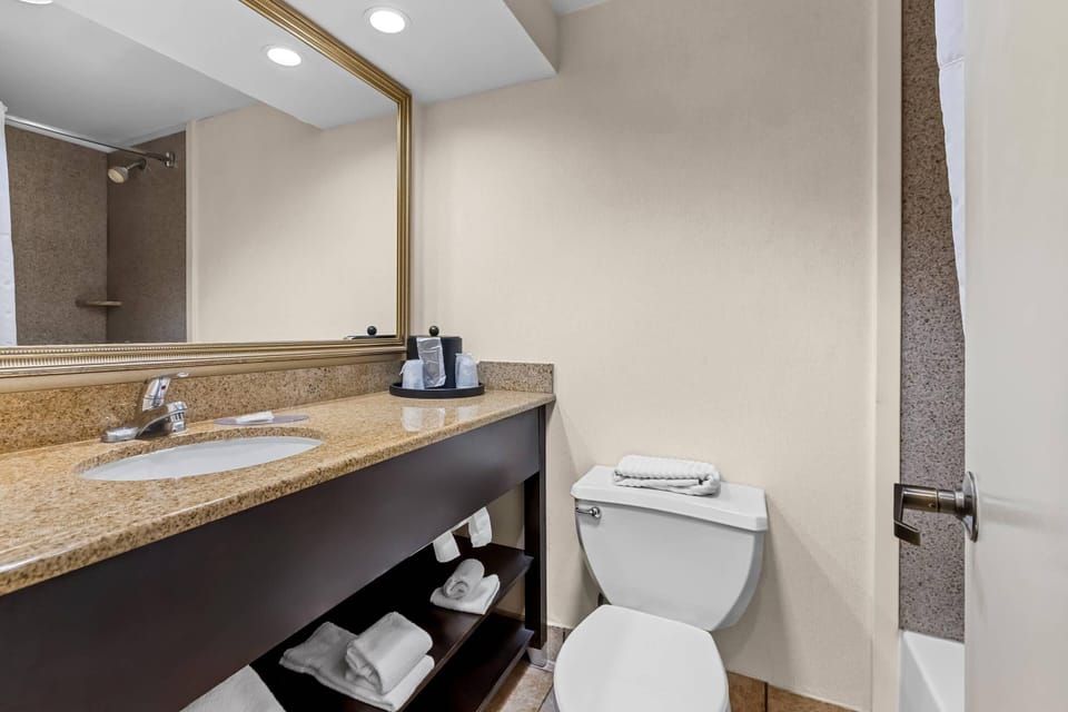 Premium bedding, down comforters, desk, laptop workspace