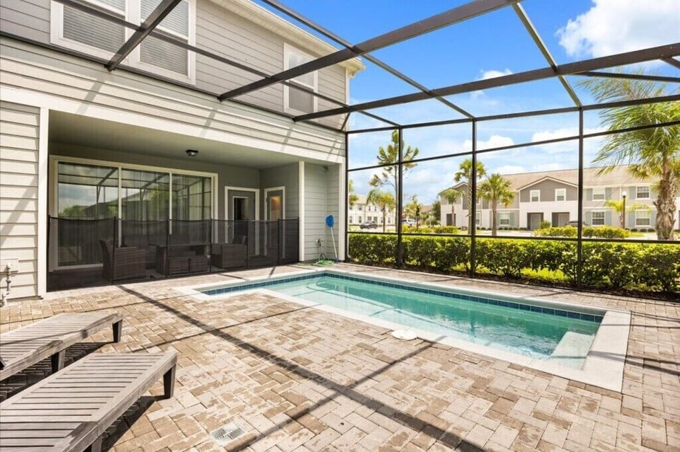 POOL/COURTYARD:  Private Screened Northwest-Facing Swimming Pool Overlooking Lanai and Pool Half Bathroom 