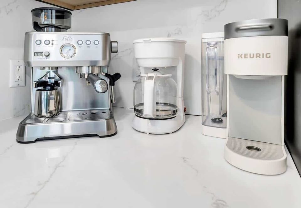 Espresso, drip, & Keurig coffee makers available for your use during your stay