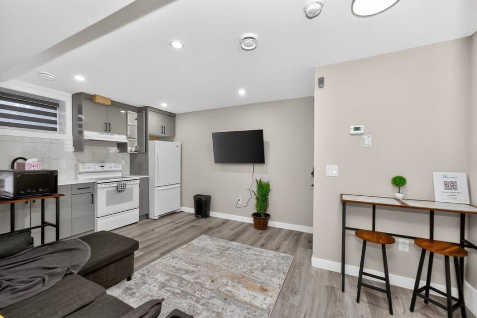 Newly renovated basement suite with full kitchen and cozy living area