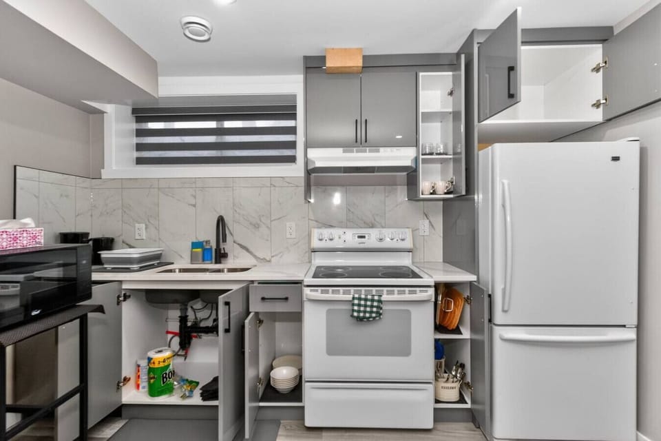 Bright and functional kitchen with ample storage