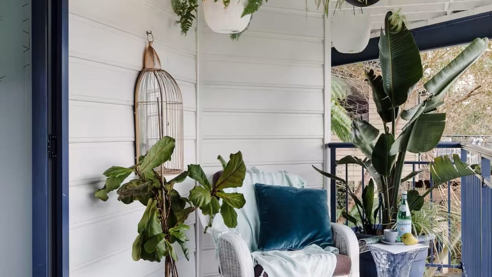 Relaxing lounge corner filled with natural light