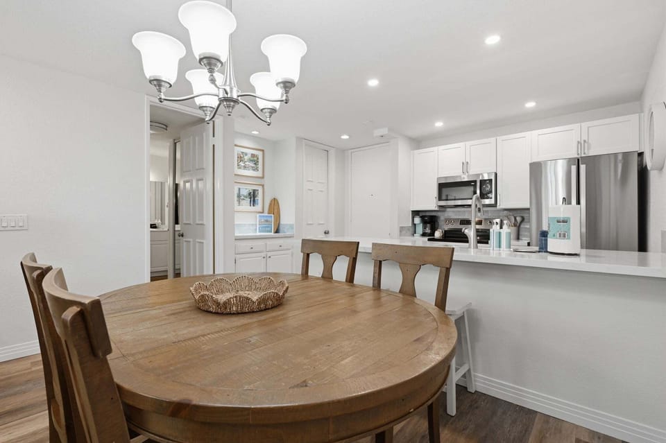 Large table for meals and gatherings