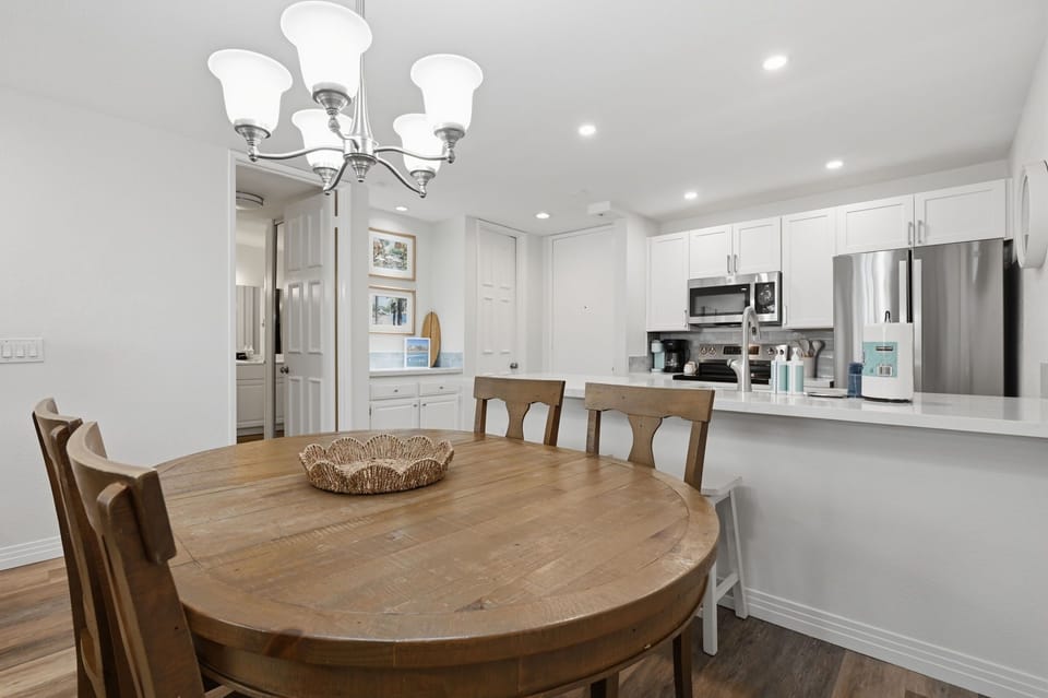 Large table for meals and gatherings