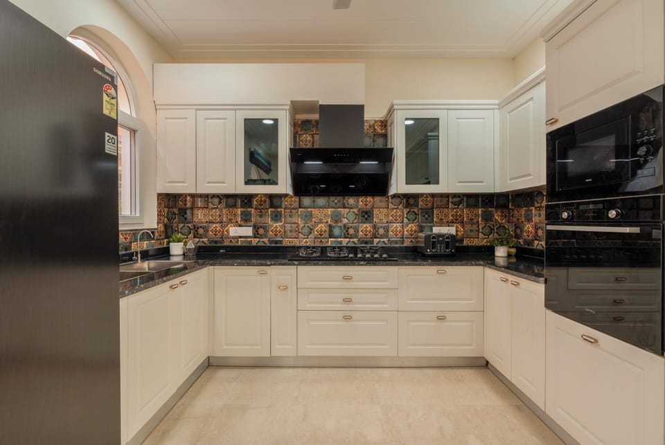 Villa, 4 Bedrooms, Private Pool | Private kitchen | Electric kettle, toaster, dining tables