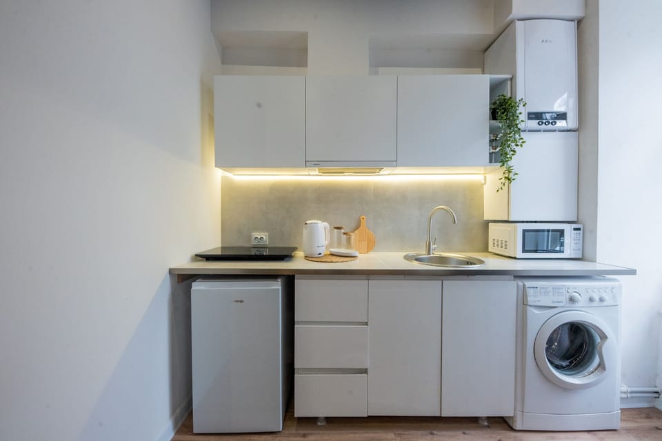 Studio | Private kitchen | Griddle, spices, cleaning supplies, paper towels