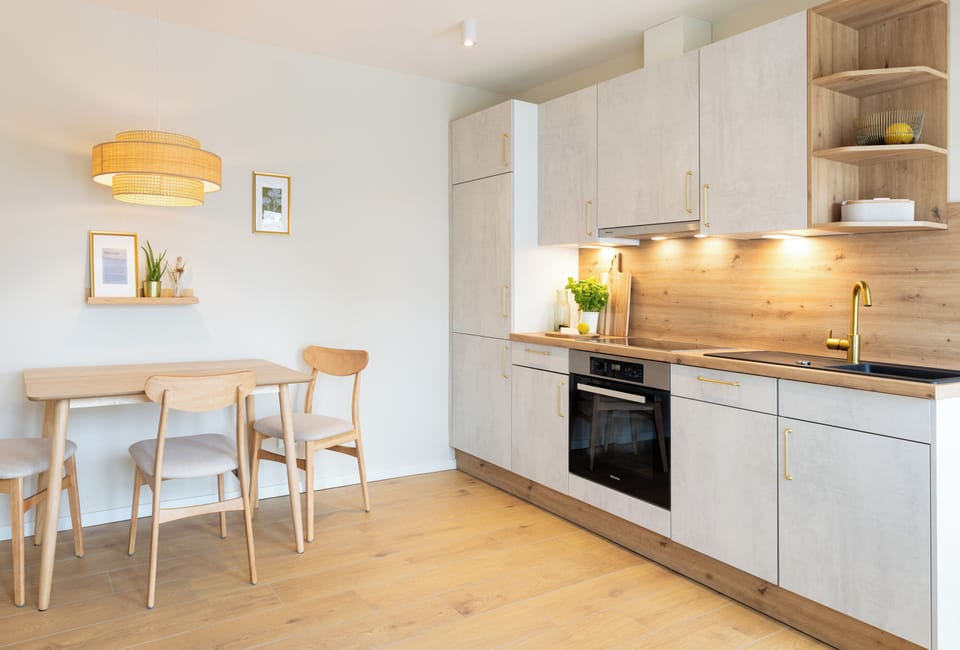Apartment Salz/House Queller in Wittdün/Amrum   Open Kitchen an dining table